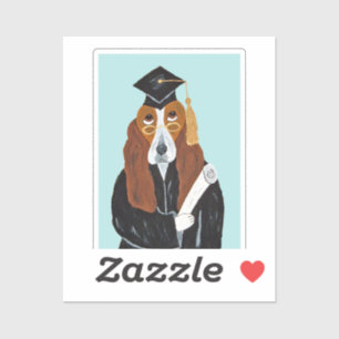 Basset Hound Graduate Sticker