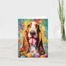 Basset Hound Happy Easter