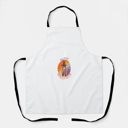 Basset Hound Happy Howl_O_Ween _ Funny Halloween D Apron