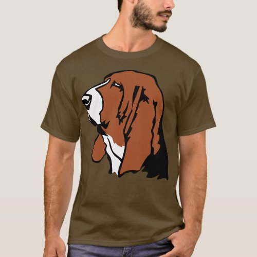Basset Hound Head Dog Dogs T_Shirt