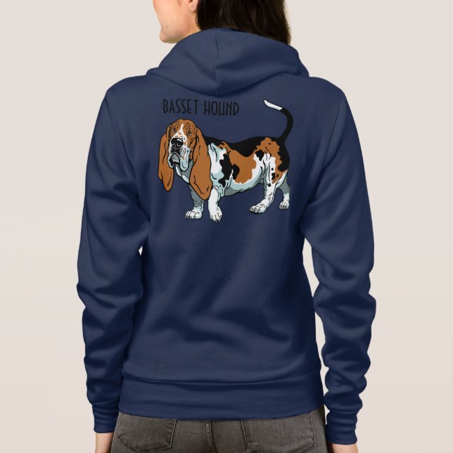 basset hound hoodie (Back)