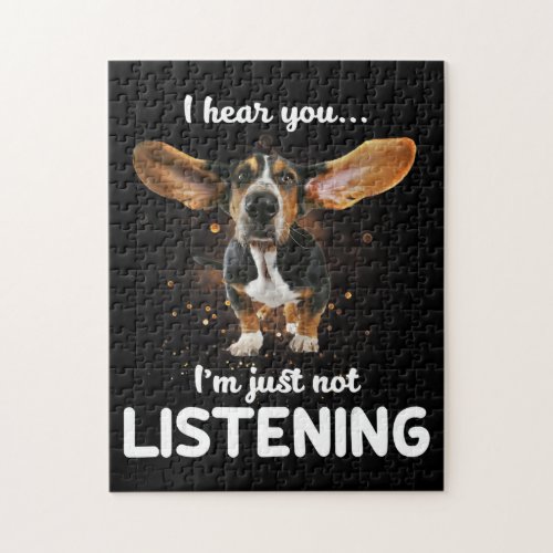 basset hound i hear you not listening jigsaw puzzle