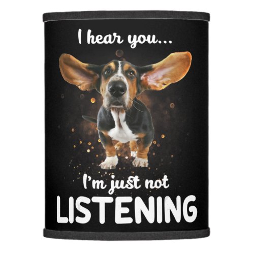 basset hound i hear you not listening lamp shade