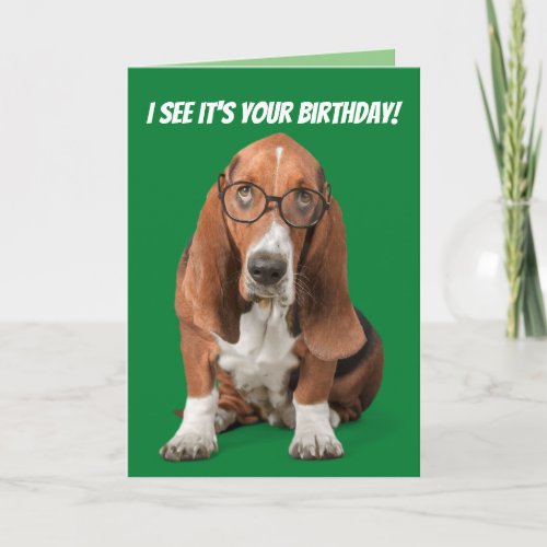 Basset Hound I See Its Your Birthday Card