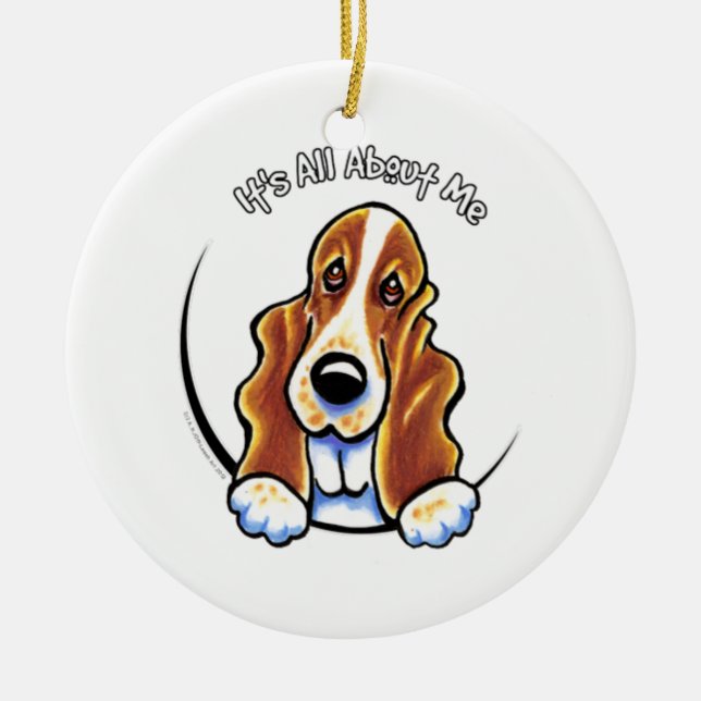 Basset Hound IAAM Ceramic Ornament (Front)