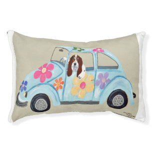Basset Hound in Hippie Car Pet Bed