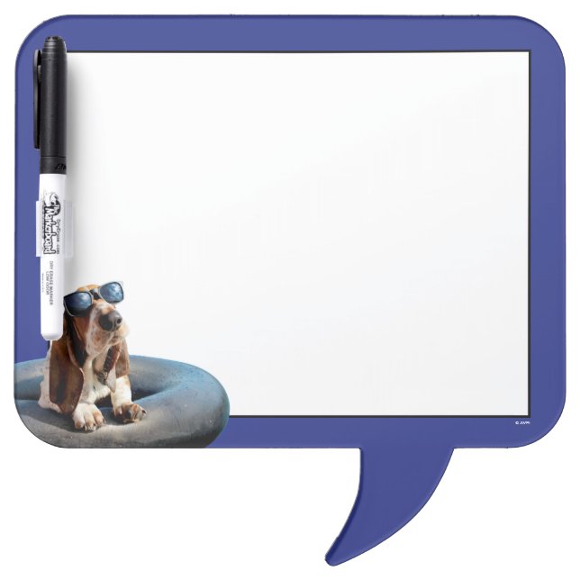 Basset Hound In Sunglasses Dry Erase Board (Front)