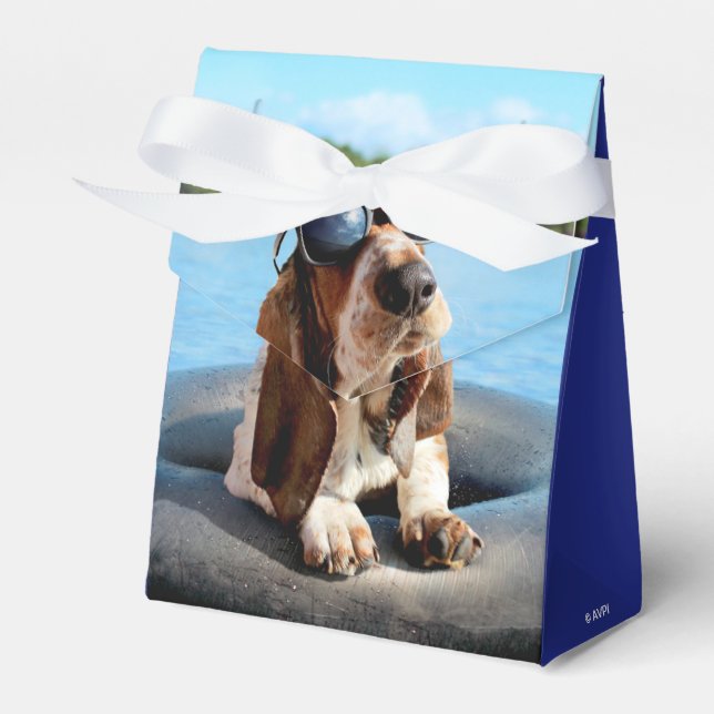 Basset Hound In Sunglasses Favor Boxes (Front Side)