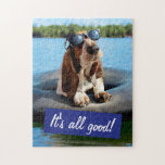Basset Hound In Sunglasses Jigsaw Puzzle at Zazzle