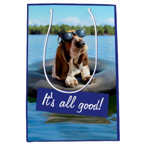 Basset Hound In Sunglasses Medium Gift Bag