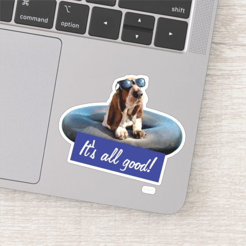 Basset Hound In Sunglasses Sticker