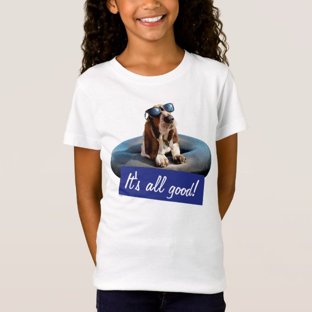 Basset Hound In Sunglasses T-Shirt (Front)