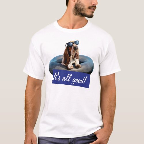 Basset Hound In Sunglasses T_Shirt