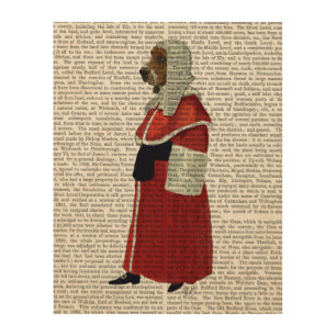Basset Hound Judge Full Wood Wall Decor