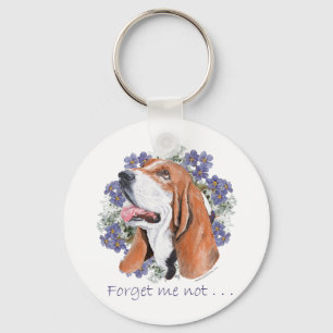Basset Hound Keepsake Keychain