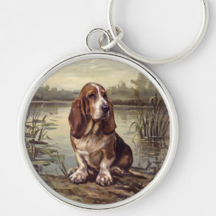 Basset Hound Keychain