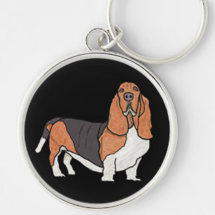 Basset Hound Keychain