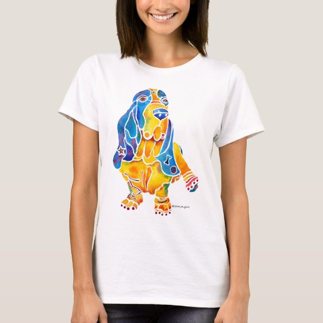 Basset Hound Ladies Shirt (Front)