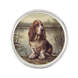 Basset Hound Lapel Pin
