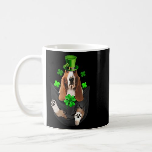 Basset Hound Leprechaun In Pocket St Patricks Da Coffee Mug