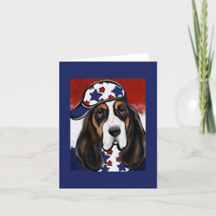Basset Hound Letterpress Thank You Card