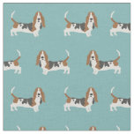 Basset Hound light blue Fabric