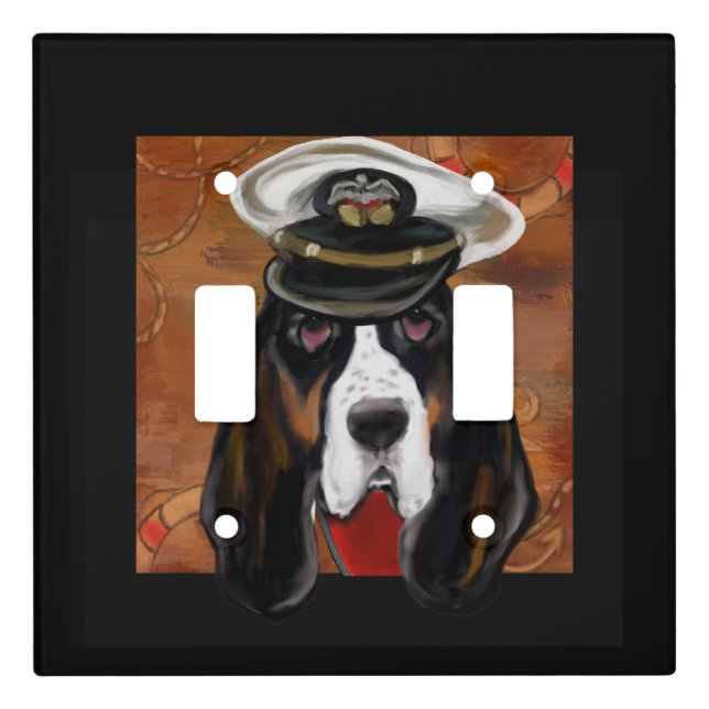 BASSET HOUND LIGHT SWITCH COVER (Front)