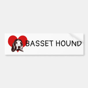 Basset Hound Love Bumper Sticker