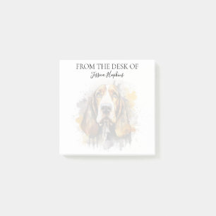 Basset Hound Lover Monogrammed Dog Post-it Notes