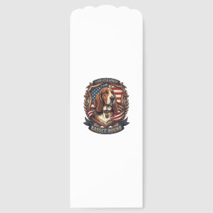 Basset Hound Loyalty Honor Dog American Flag Shiel Bookmarks