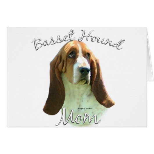 Basset Hound Mom 2 Cards (Front Horizontal)