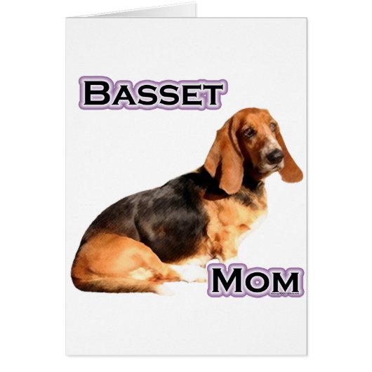 Basset Hound Mom 4 Cards (Front)