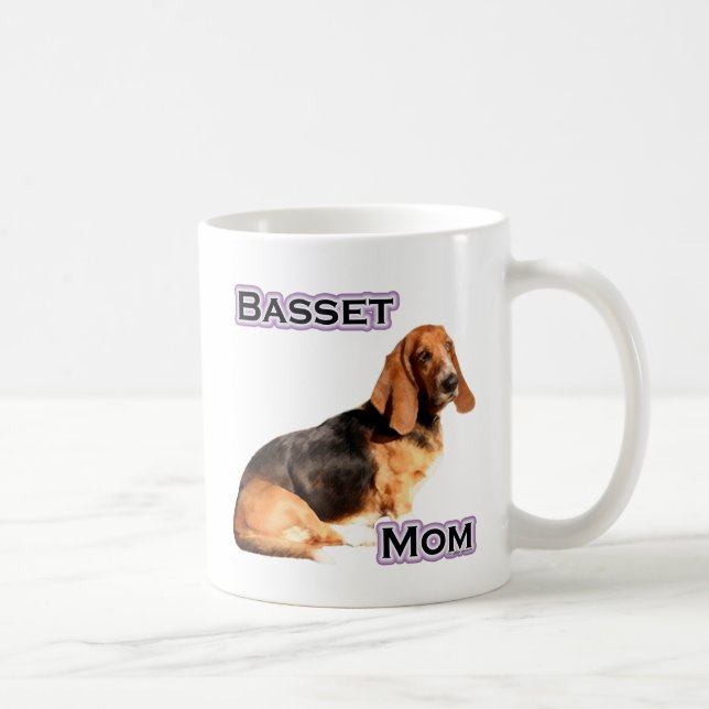 Basset Hound Mom 4 Coffee Mug (Right)