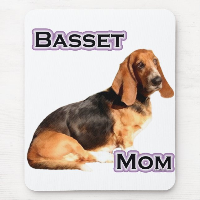Basset Hound Mom 4 Mouse Pad (Front)