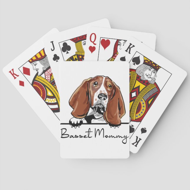 Basset Hound Mommy Poker Cards (Back)