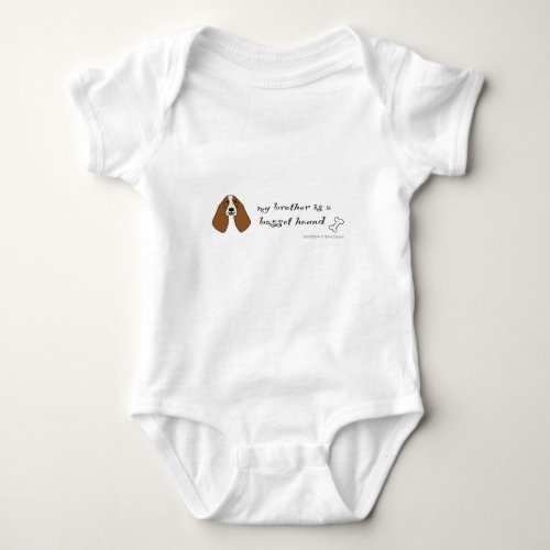 basset hound _ more breeds baby bodysuit