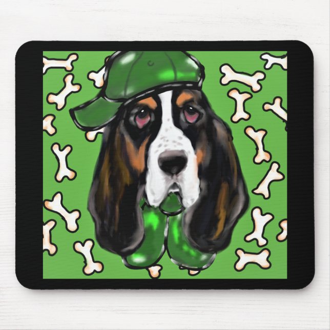 Basset Hound Mouse Pad (Front)