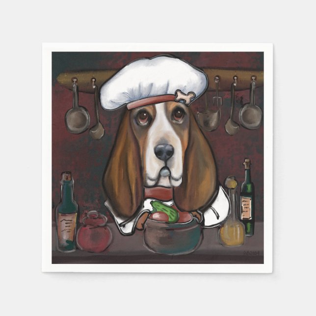 BASSET HOUND NAPKINS (Front)