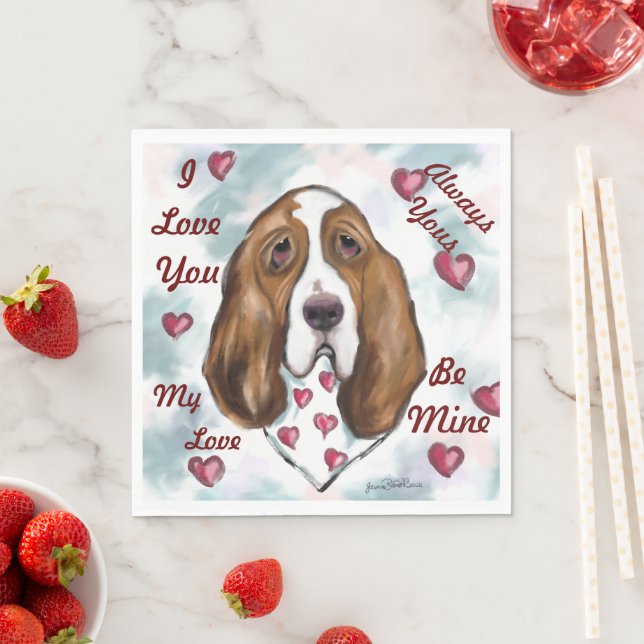 BASSET HOUND NAPKINS (Insitu)