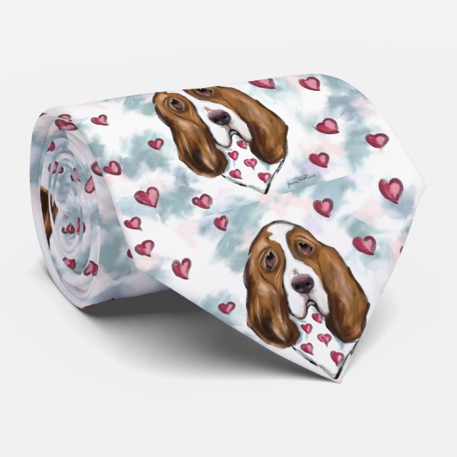 Basset Hound Neck Tie (Rolled)