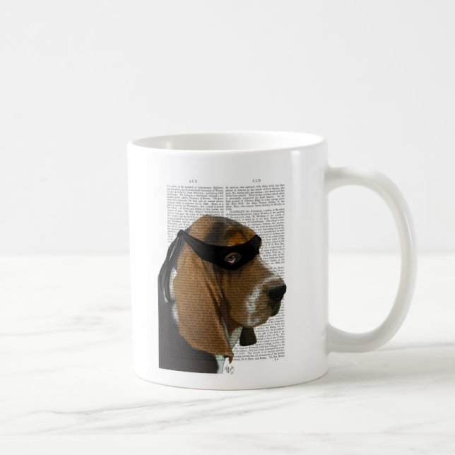Basset Hound Ninja Coffee Mug (Right)