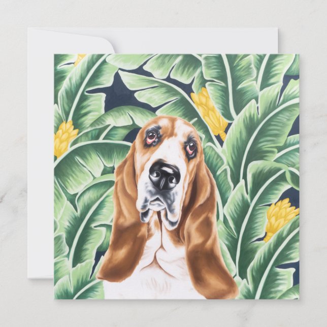 Basset Hound Note Card (Front)