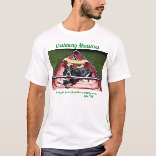 Basset Hound on a Lake Luke 2128 T_Shirt