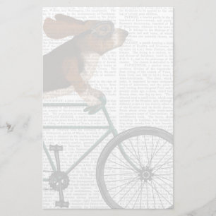 Basset Hound on Bicycle Stationery