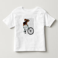 Basset Hound on Bicycle