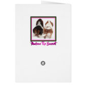 Basset Hound On Cute Birthday Card W/Cake (Back)