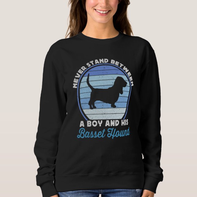 Basset Hound Owner For Boys Kids Youth Bassets Dog Sweatshirt (Front)