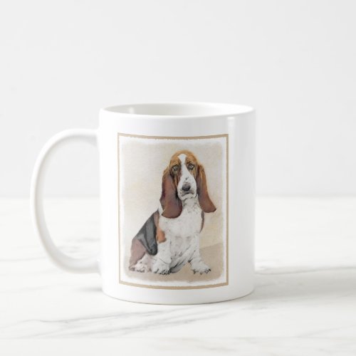 Basset Hound Painting _ Cute Original Dog Art Coffee Mug