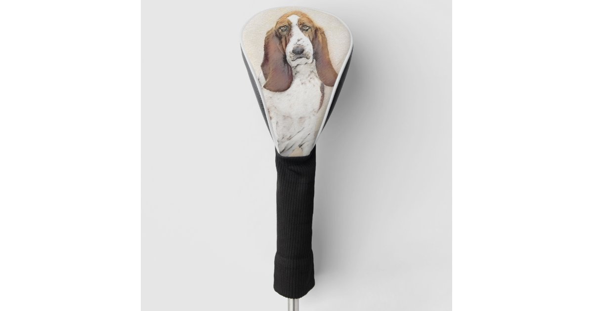 Basset Hound Painting Cute Original Dog Art Golf Head Cover Zazzle