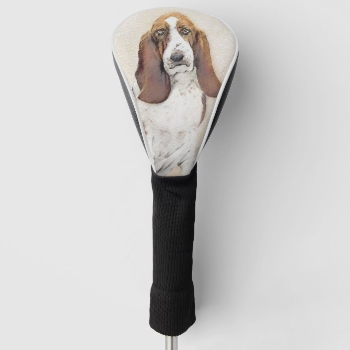 Basset Hound Painting Cute Original Dog Art Golf Head Cover